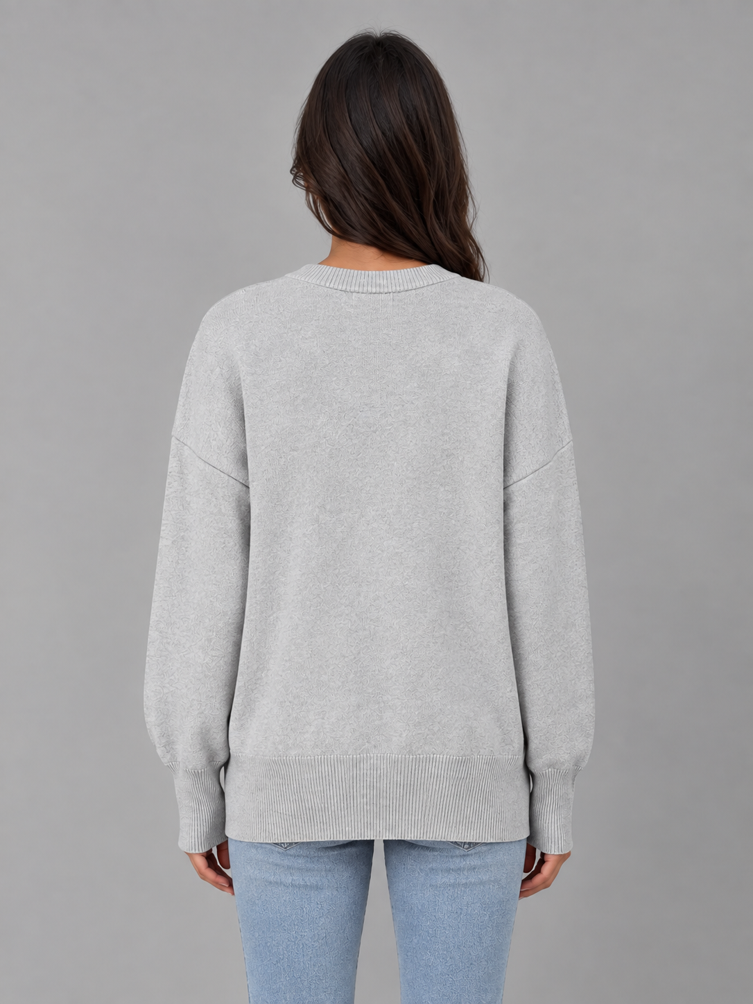 Sandra | Jersey de punto extragrande con cuello redondo