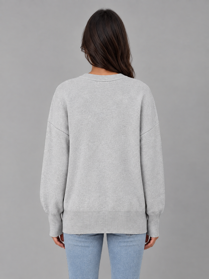 Sandra | Jersey de punto extragrande con cuello redondo