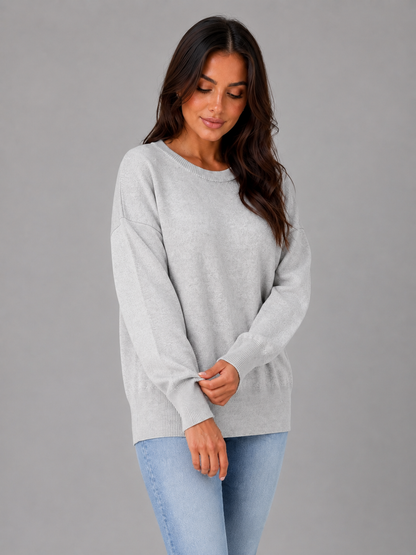 Sandra | Jersey de punto extragrande con cuello redondo