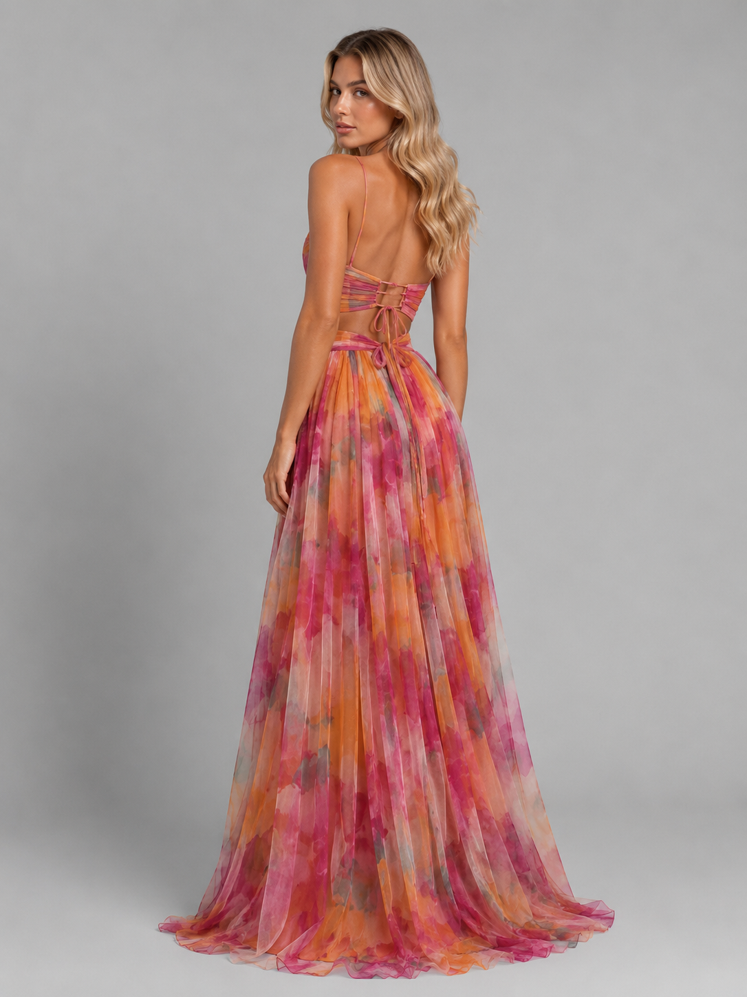 Sara Floral V-Neck Maxi Dress