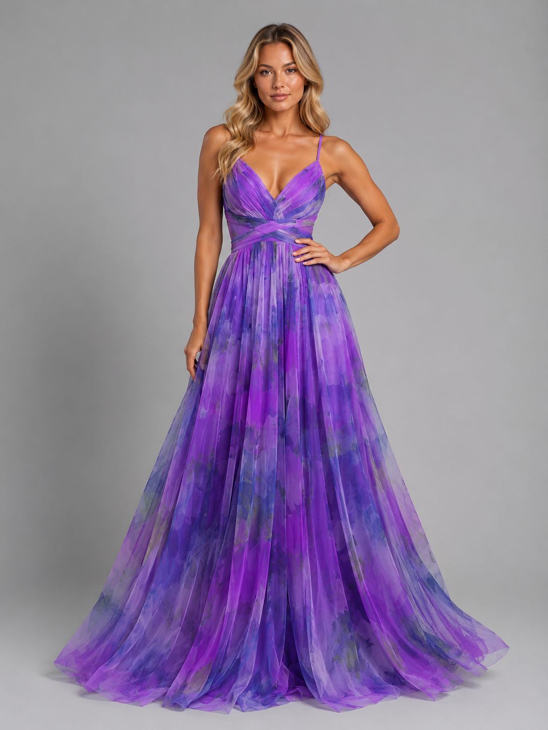 Sara Floral V-Neck Maxi Dress