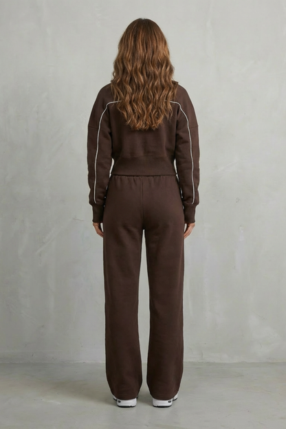Isadora | Contrast Piping Tracksuit Set
