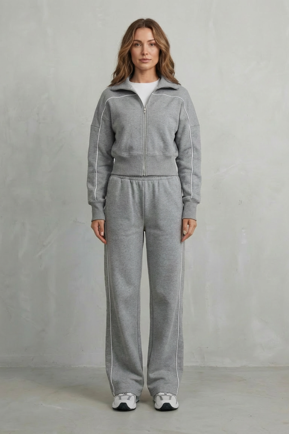 Isadora | Contrast Piping Tracksuit Set