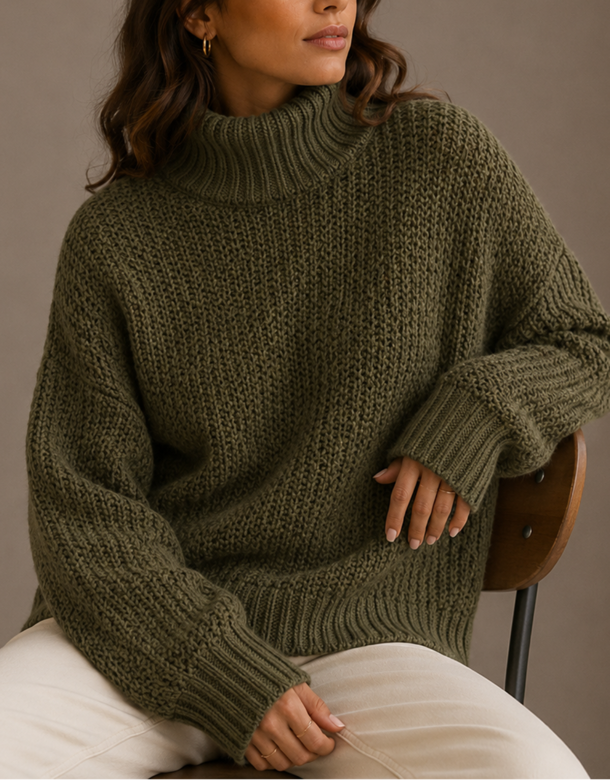 Scarlett | Oversized Chunky Turtleneck Knit Sweater
