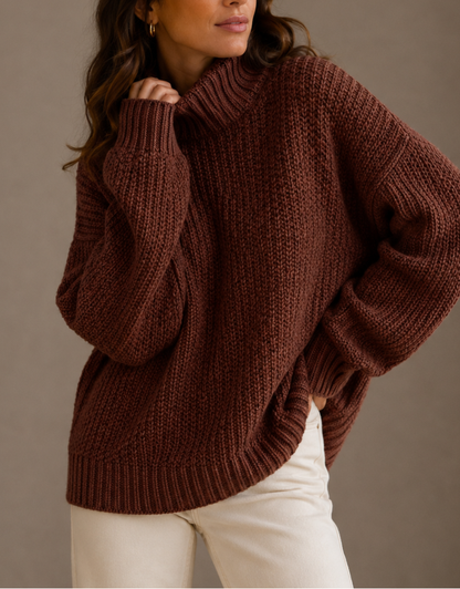 Scarlett | Oversized Chunky Turtleneck Knit Sweater