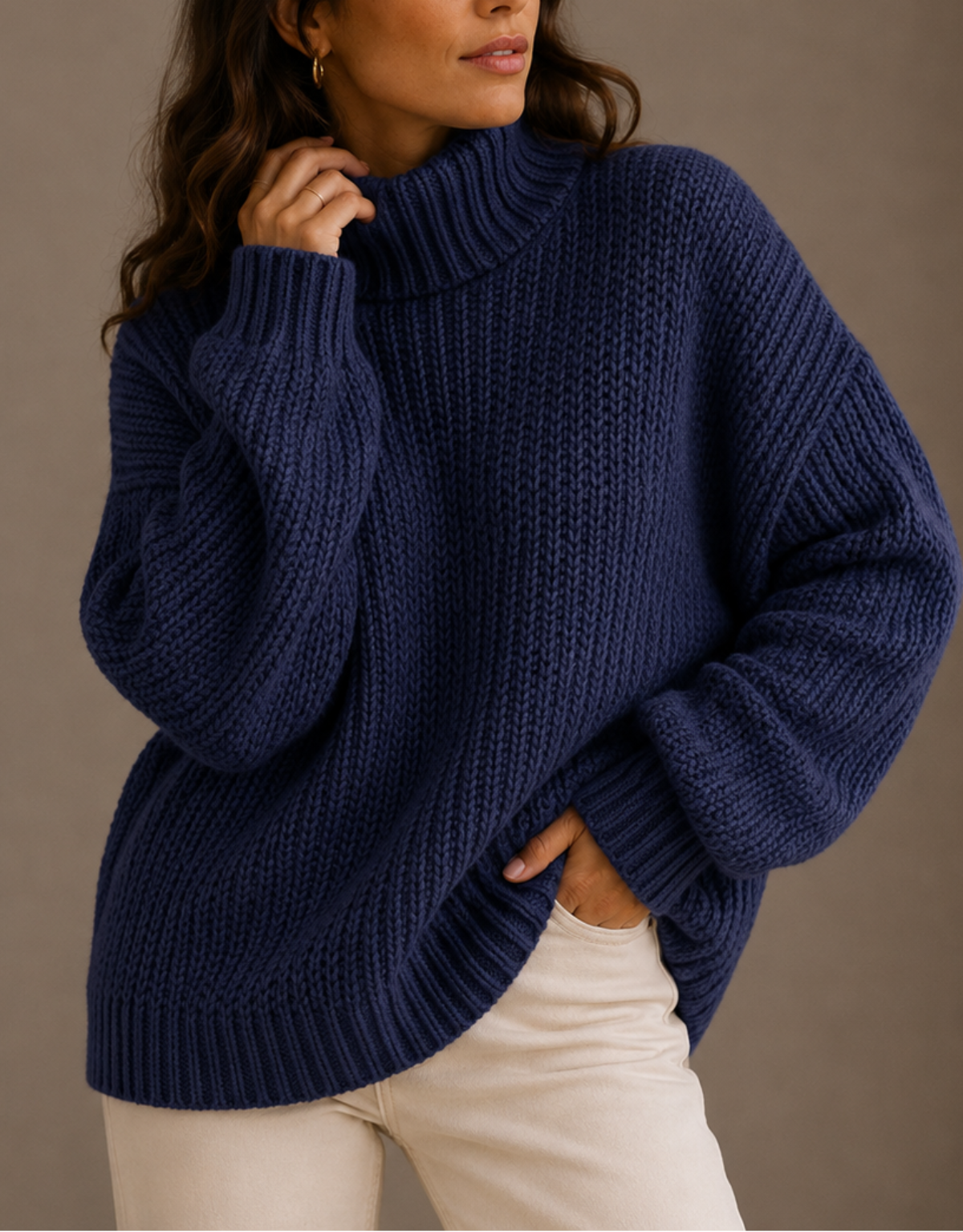 Scarlett | Oversized Chunky Turtleneck Knit Sweater