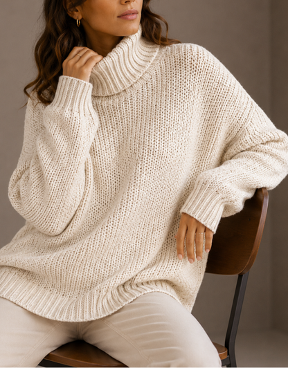 Scarlett | Oversized Chunky Turtleneck Knit Sweater