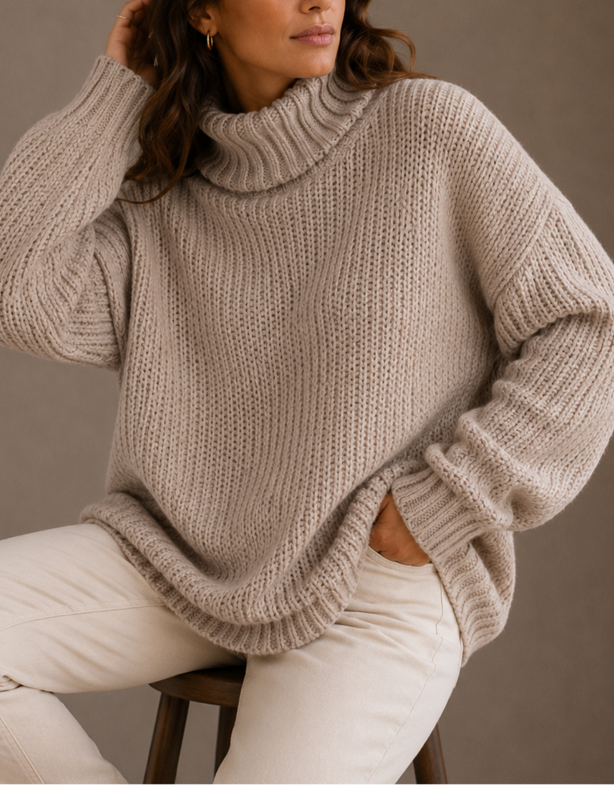 Scarlett | Oversized Chunky Turtleneck Knit Sweater