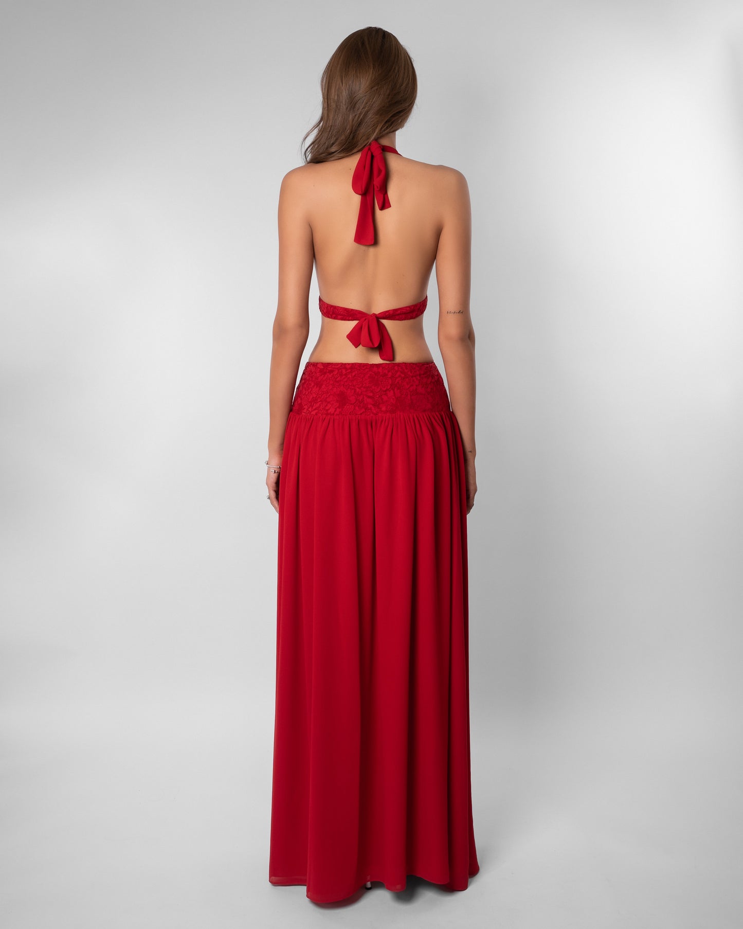 Scarlett Plunge Halter Cut Out Maxi Dress