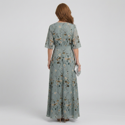 Selora | Halter Bloom Flow Maxi Dress