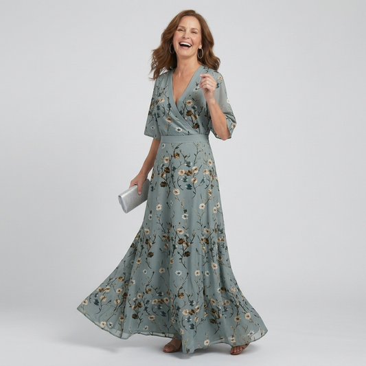 Selora | Halter Bloom Flow Maxi Dress