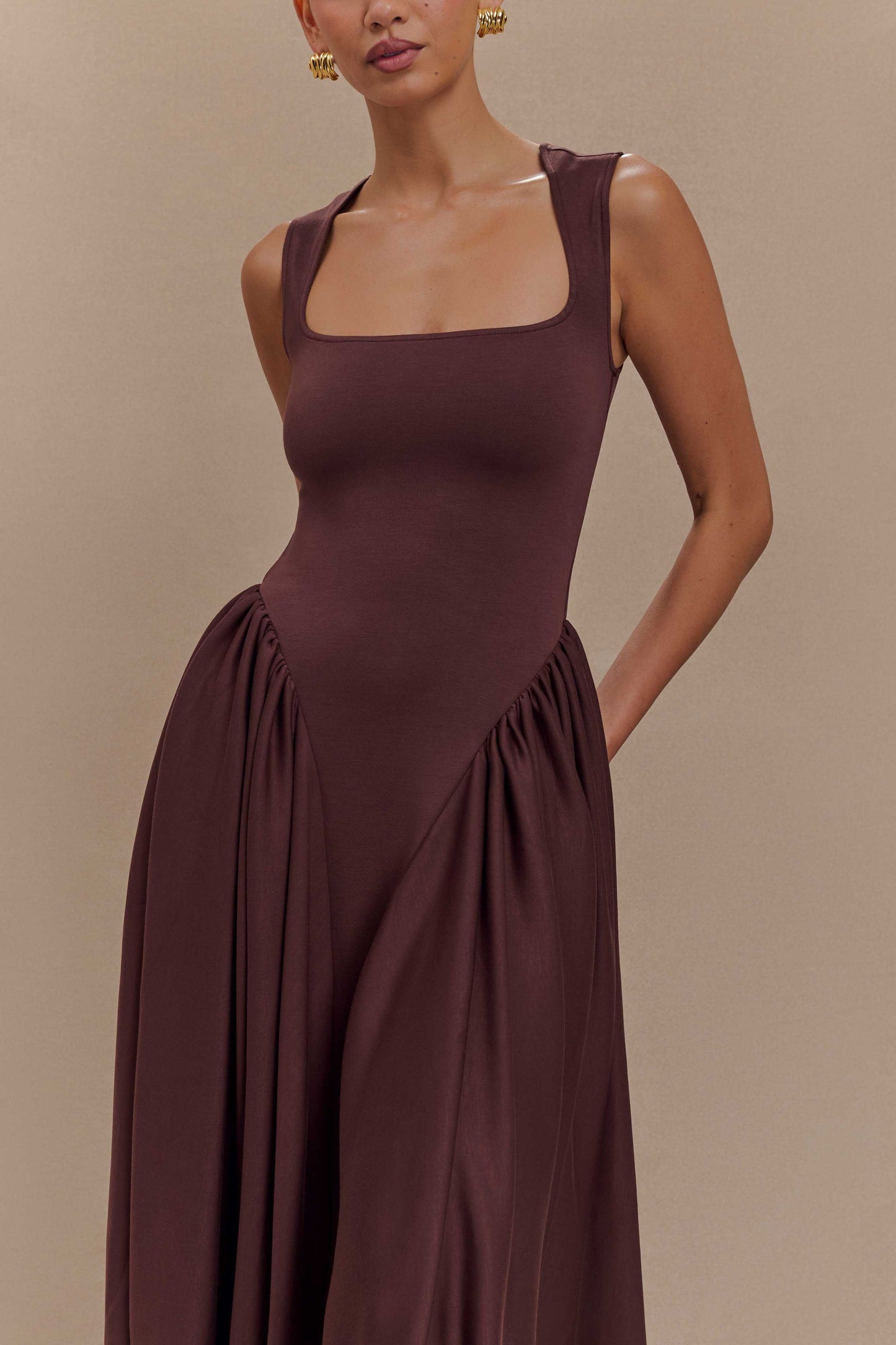 Sharissa Drop Waist Midi Dress