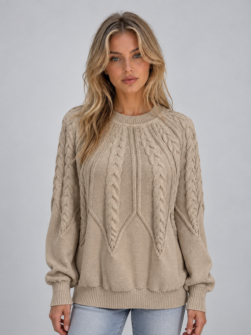 Sheila | Jersey de punto de ochos con cuello redondo