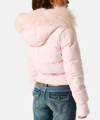 Sienna | Faux Fur Hooded Cropped Puffer Jacket