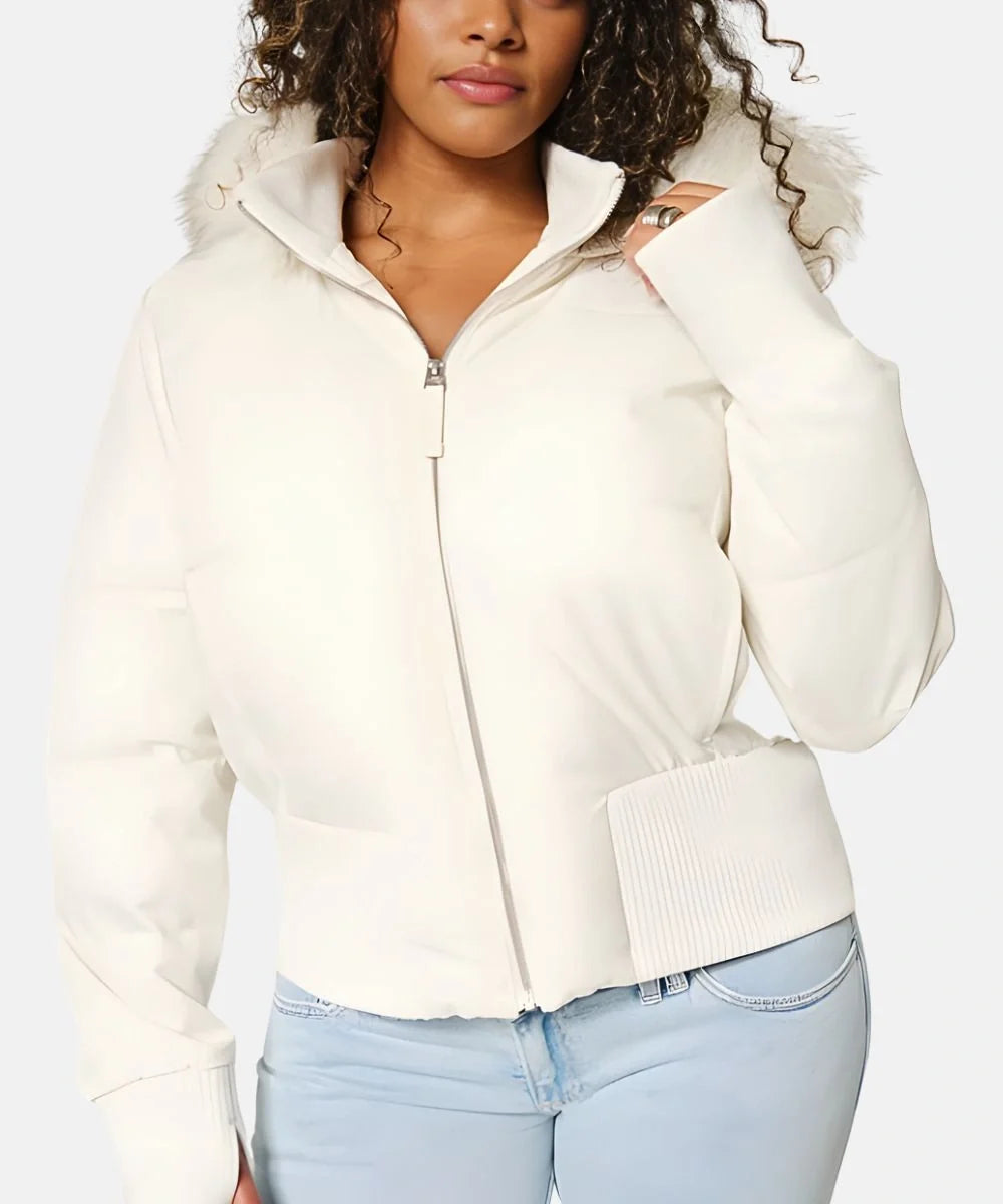 Sienna | Faux Fur Hooded Cropped Puffer Jacket