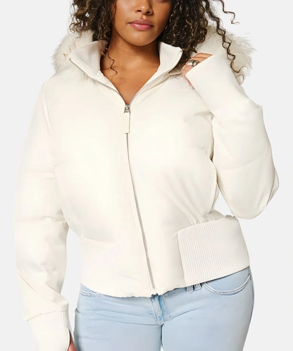 Sienna | Faux Fur Hooded Cropped Puffer Jacket