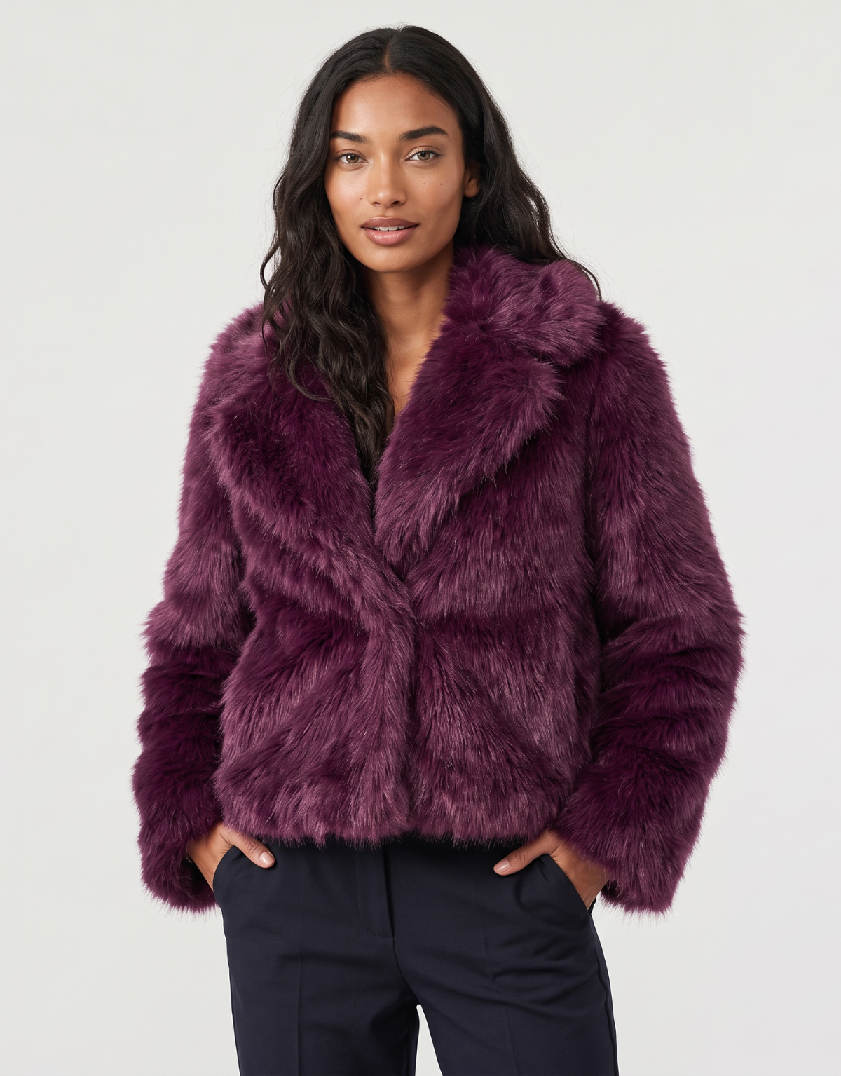 Sofia | Faux Fur Cropped Jacket
