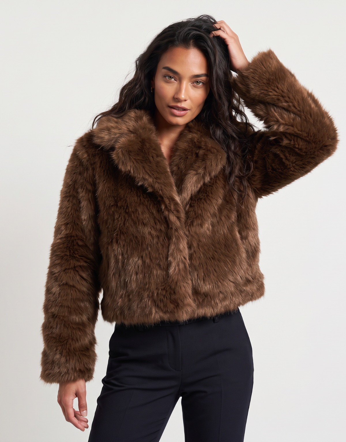 Sofia | Faux Fur Cropped Jacket