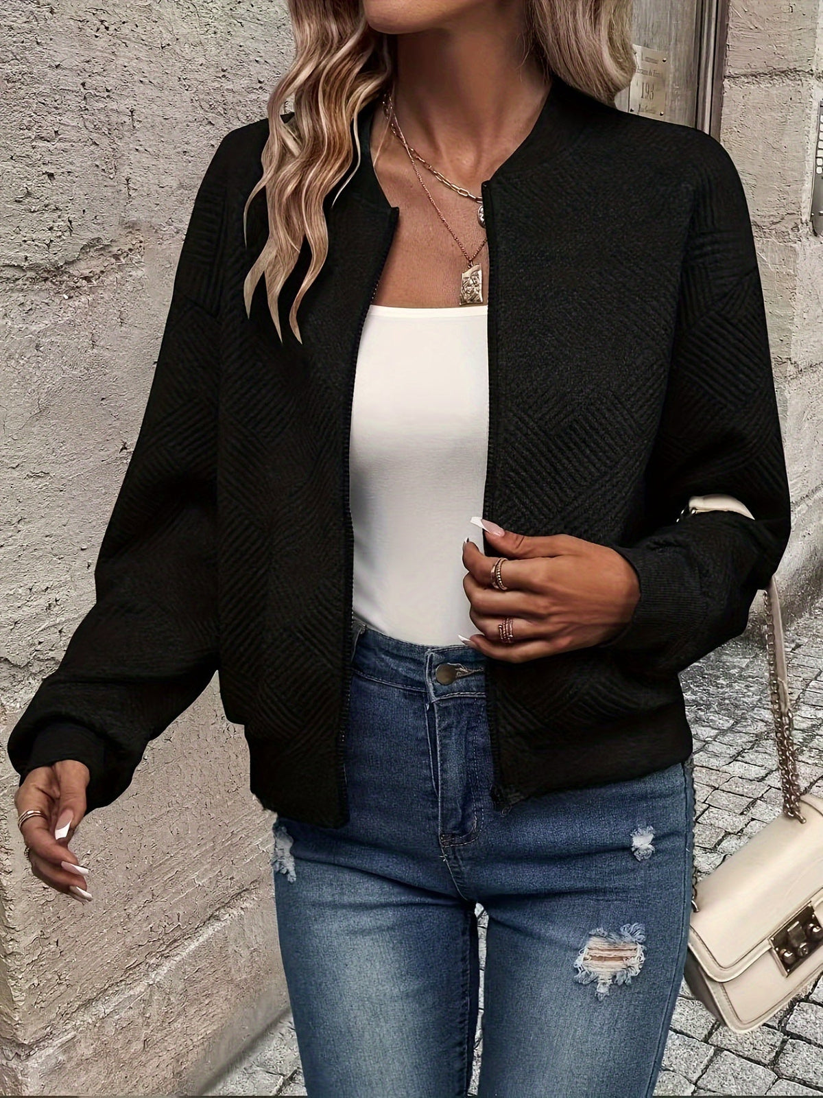 Solene | Relaxed Fit Lightweight Zip-Up Jacket