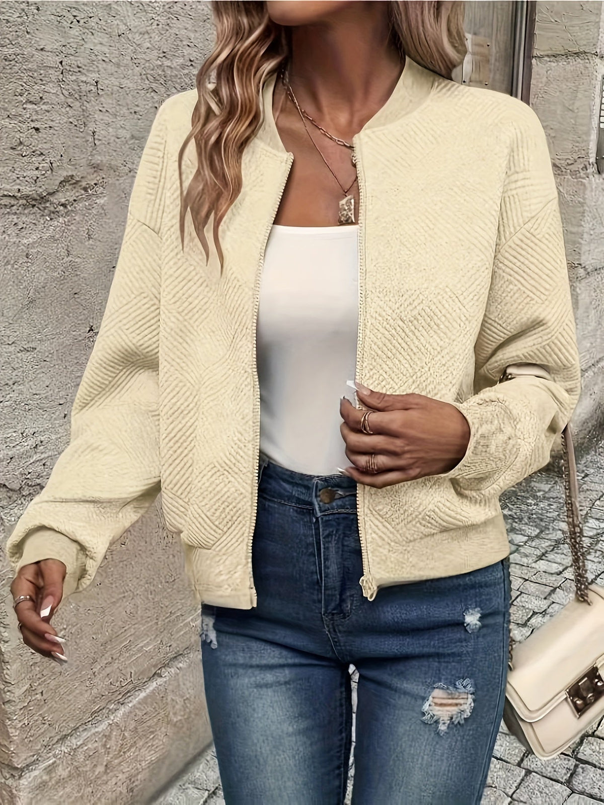 Solene | Relaxed Fit Lightweight Zip-Up Jacket
