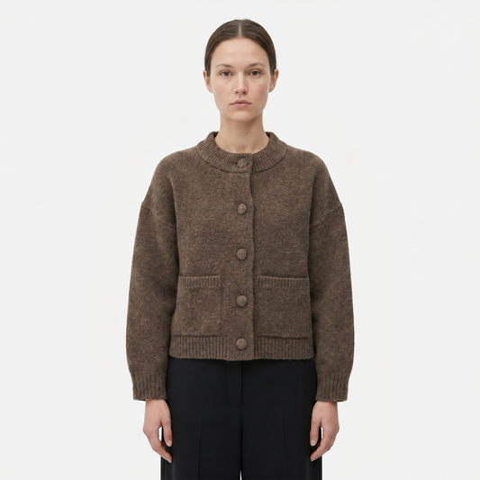 Tansy | Cropped Button-Front Cardigan