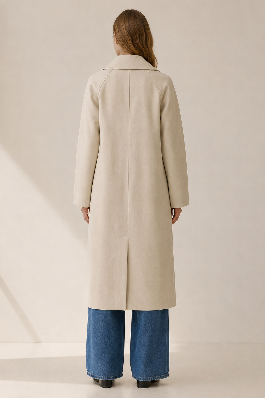 Clara | Single Breasted Button Up Long Trench Coat