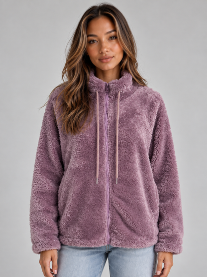 Tilda | Chaqueta de forro polar de tacto suave con cremallera y cuello alto