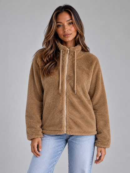 Tilda | Chaqueta de forro polar de tacto suave con cremallera y cuello alto