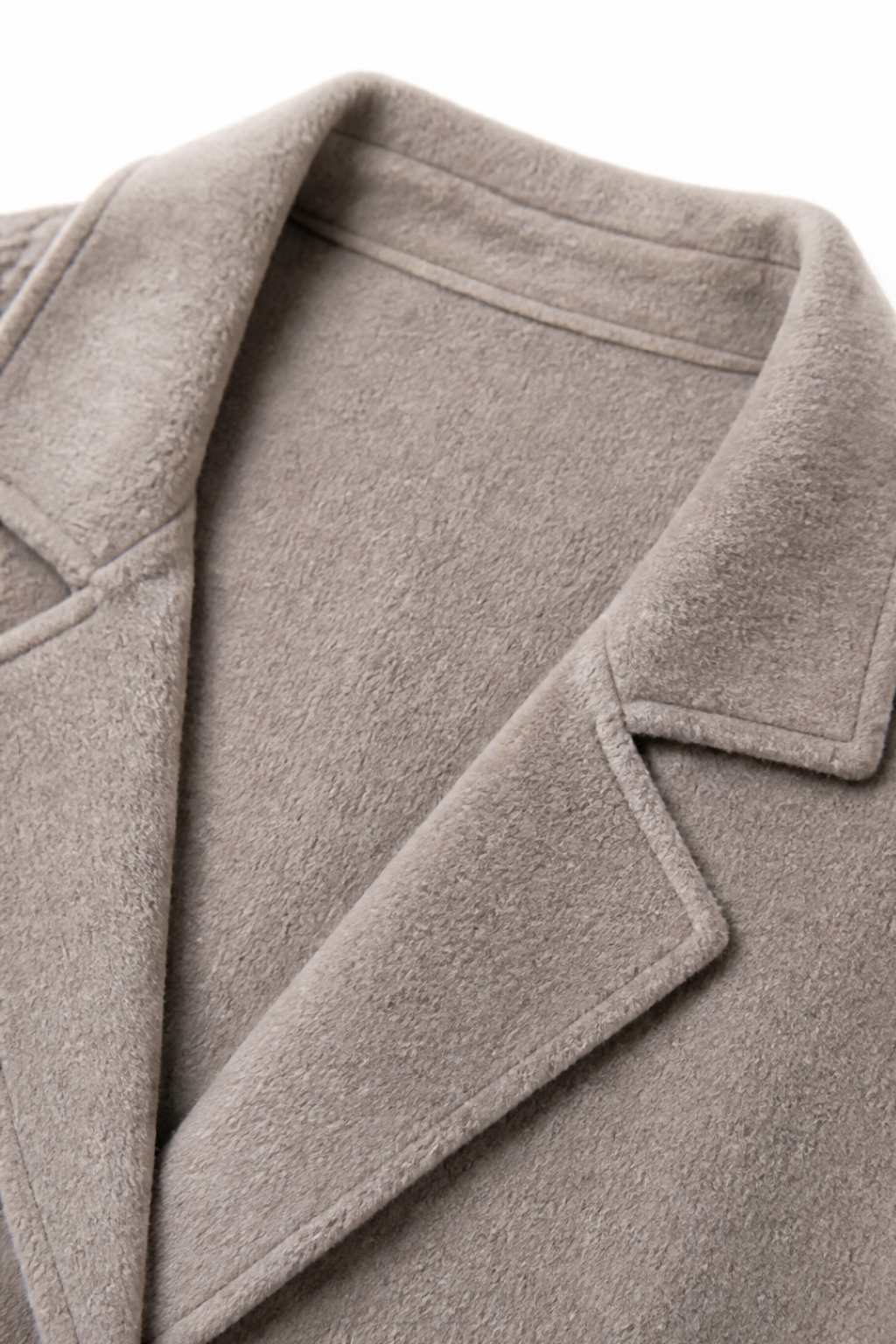 Celestine | Cable-Knit Sleeve Double-Breasted Longline Coat