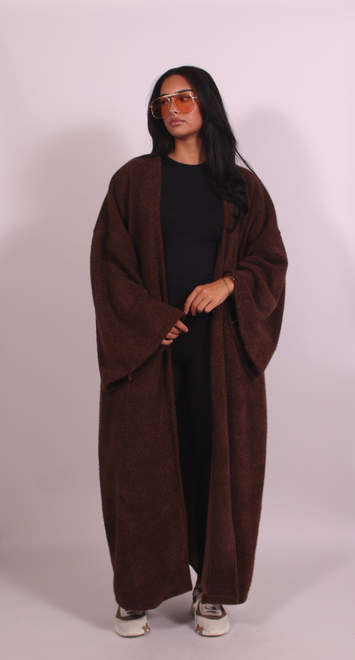 Valentina | Oversized Open Front Longline Coat