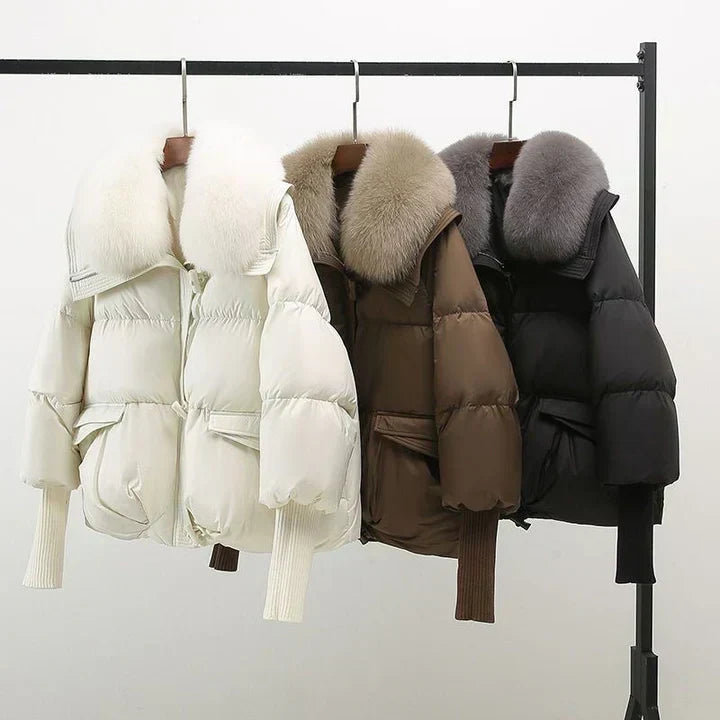 Celeste | Oversized Fur Collar Puffer Jacket