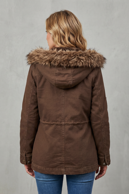 Velliere | Faux Fur Trim Hooded Parka Jacket