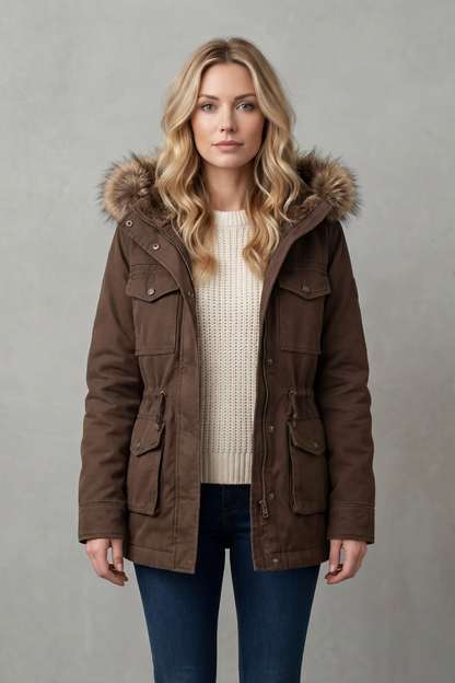 Velliere | Faux Fur Trim Hooded Parka Jacket