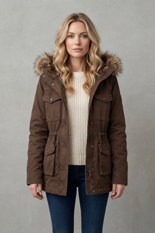 Velliere | Faux Fur Trim Hooded Parka Jacket