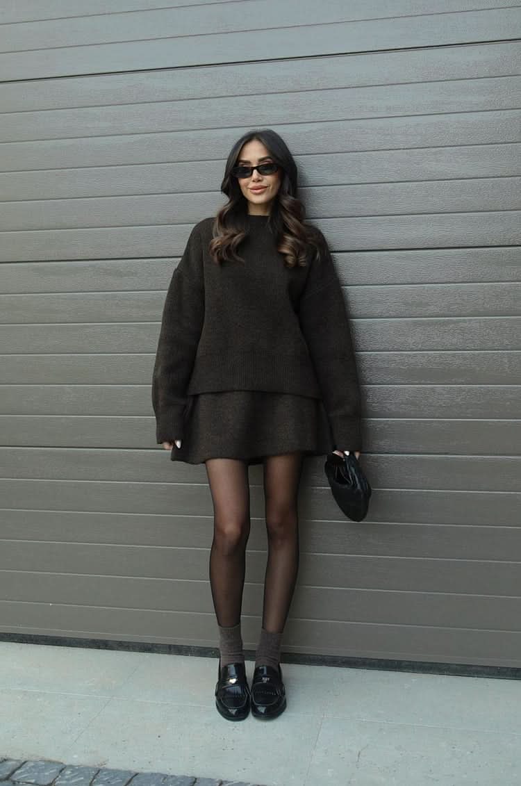 Violet Knit Two Piece Set