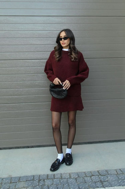 Violet Knit Two Piece Set