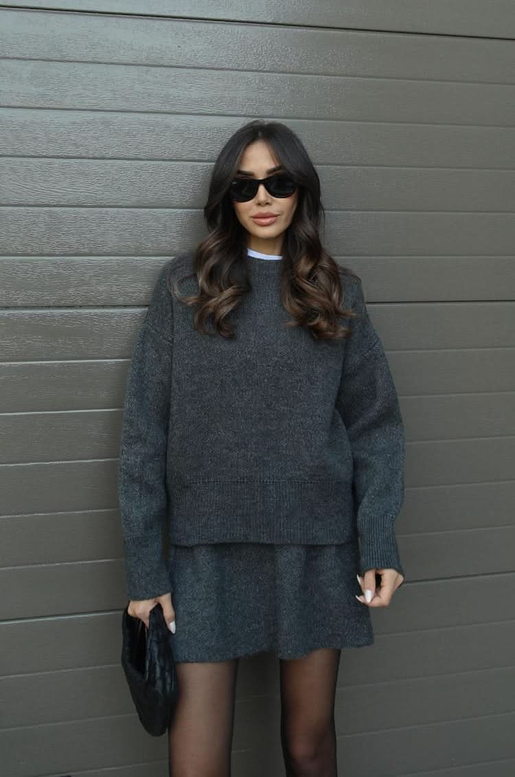Violet Knit Two Piece Set