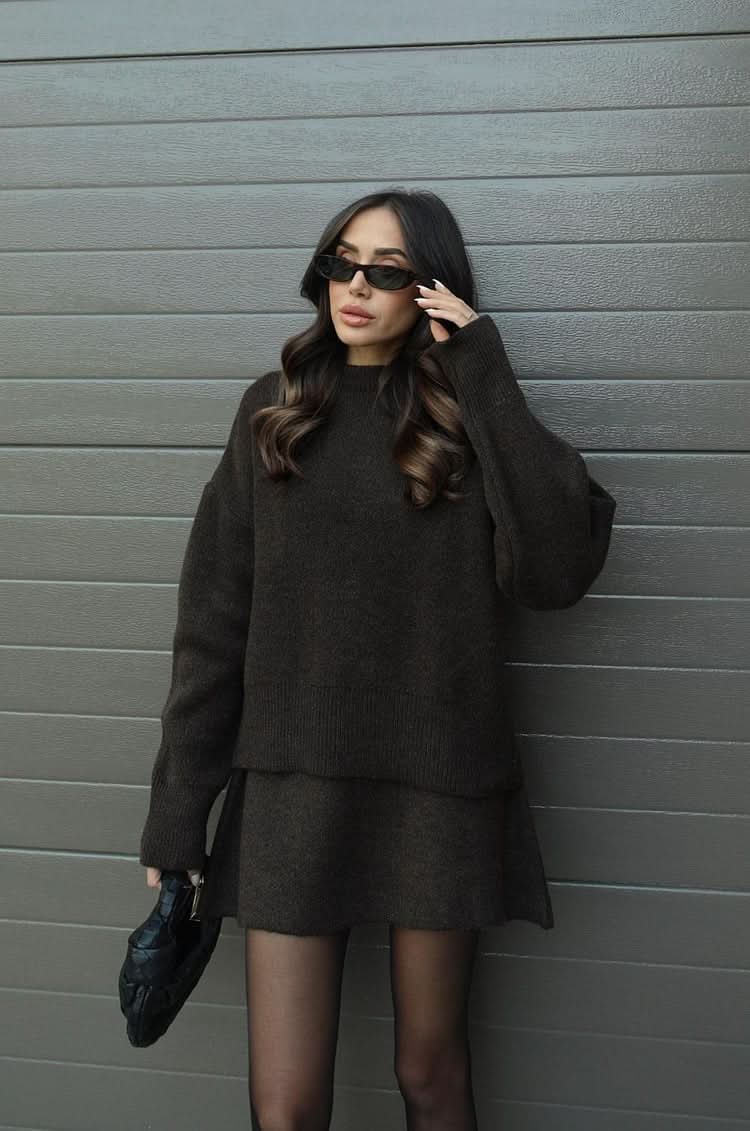 Violet Knit Two Piece Set