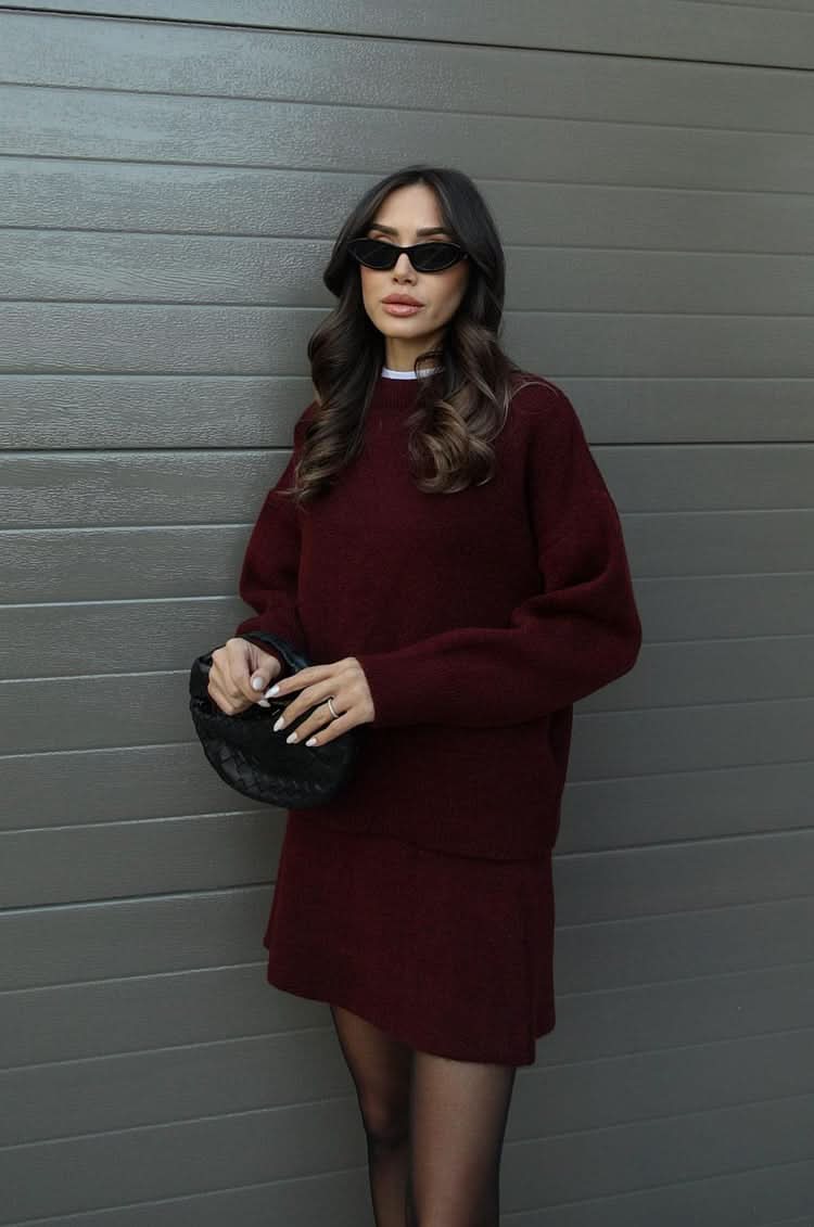 Violet Knit Two Piece Set