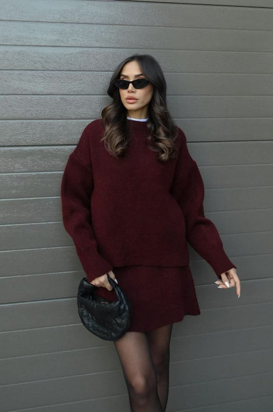 Violet Knit Two Piece Set
