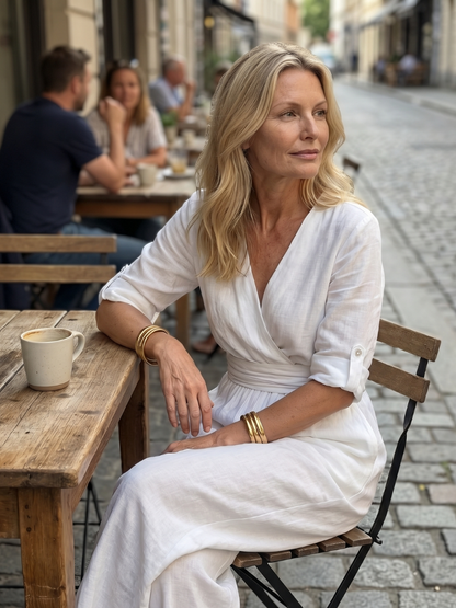 Wendy | Cross Front Wide Leg Jumpsuit