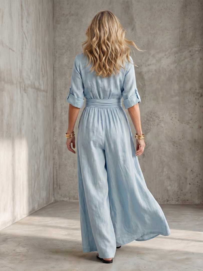 Wendy | Cross Front Wide Leg Jumpsuit