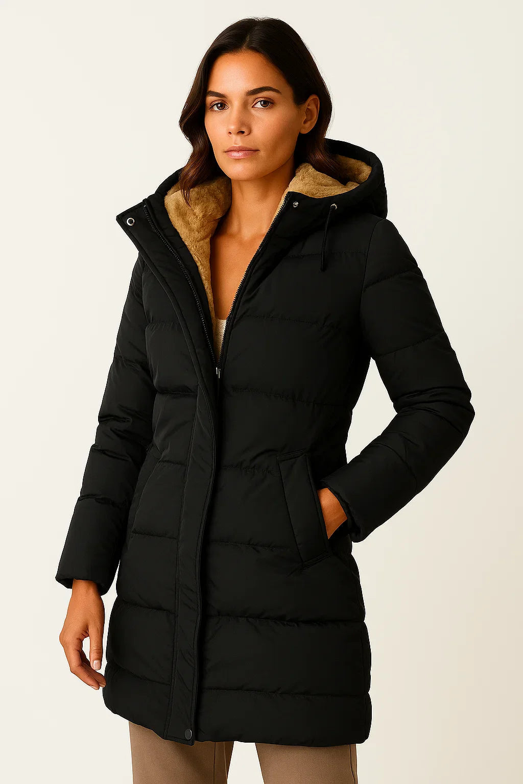 Nora | Hooded Longline Puffer Jacket