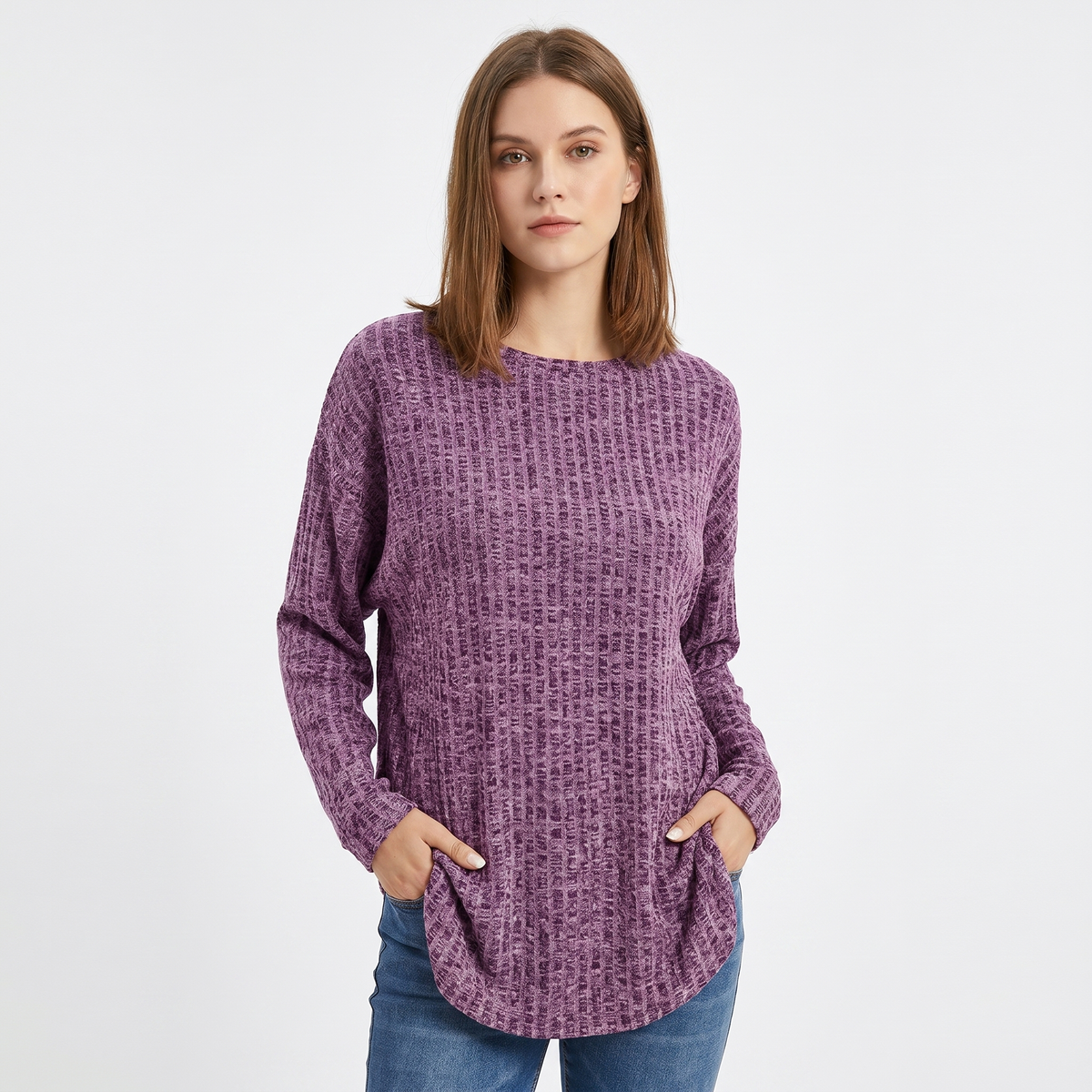 Willa | Waffle Knit Boat Neck Pullover