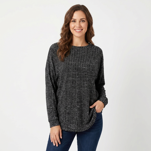 Willa | Waffle Knit Boat Neck Pullover