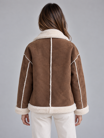 Wilma | Chaqueta de estilo aviador con borreguito sintético