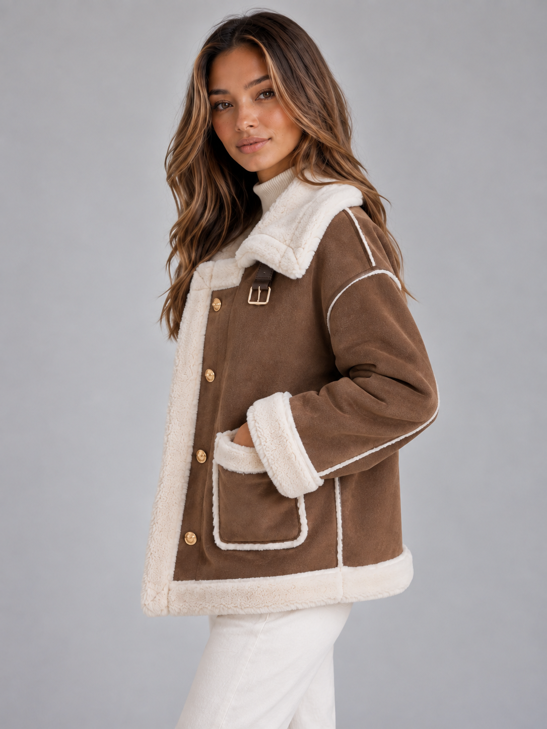 Wilma | Chaqueta de estilo aviador con borreguito sintético
