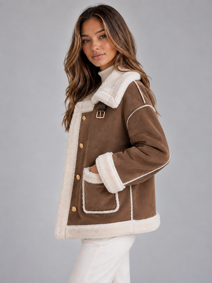 Wilma | Chaqueta de estilo aviador con borreguito sintético