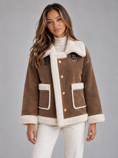 Wilma | Chaqueta de estilo aviador con borreguito sintético