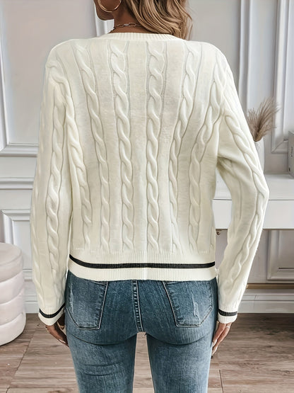 Winona | Gilet raffiné en maille torsadée